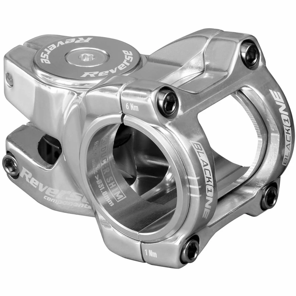 Reverse Components Black-One D-2 Titanium MTB Stem 1 1/8" | 31.8/35mm - Silver 3 Reverse Components Black-One D-2 Titanium MTB Stem 1 1/8" | 31.8/35mm - Silver