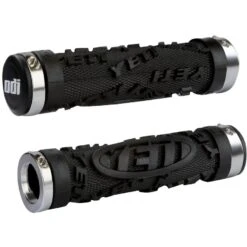 ODI Yeti Hardcore Lock-On Bonus Pack Grips - Black / Silver