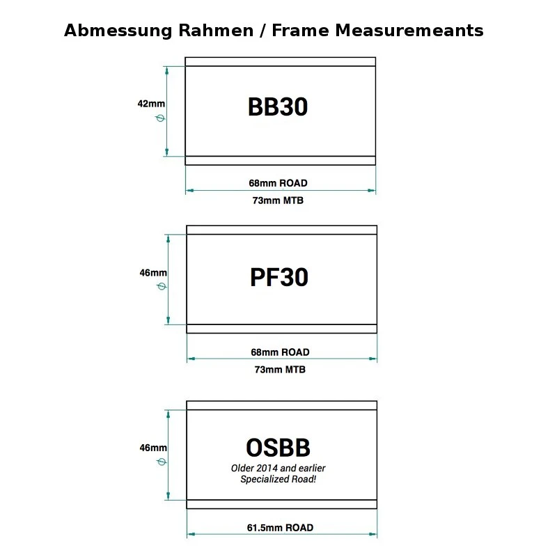 Praxis Works Conversion Road Bottom Bracket 68mm For SRAM Cranks On BB30/PF30/OSBB - PF46/BB42-68-GXP 4 Praxis Works Conversion Road Bottom Bracket 68mm For SRAM Cranks On BB30/PF30/OSBB - PF46/BB42-68-GXP - Image 2