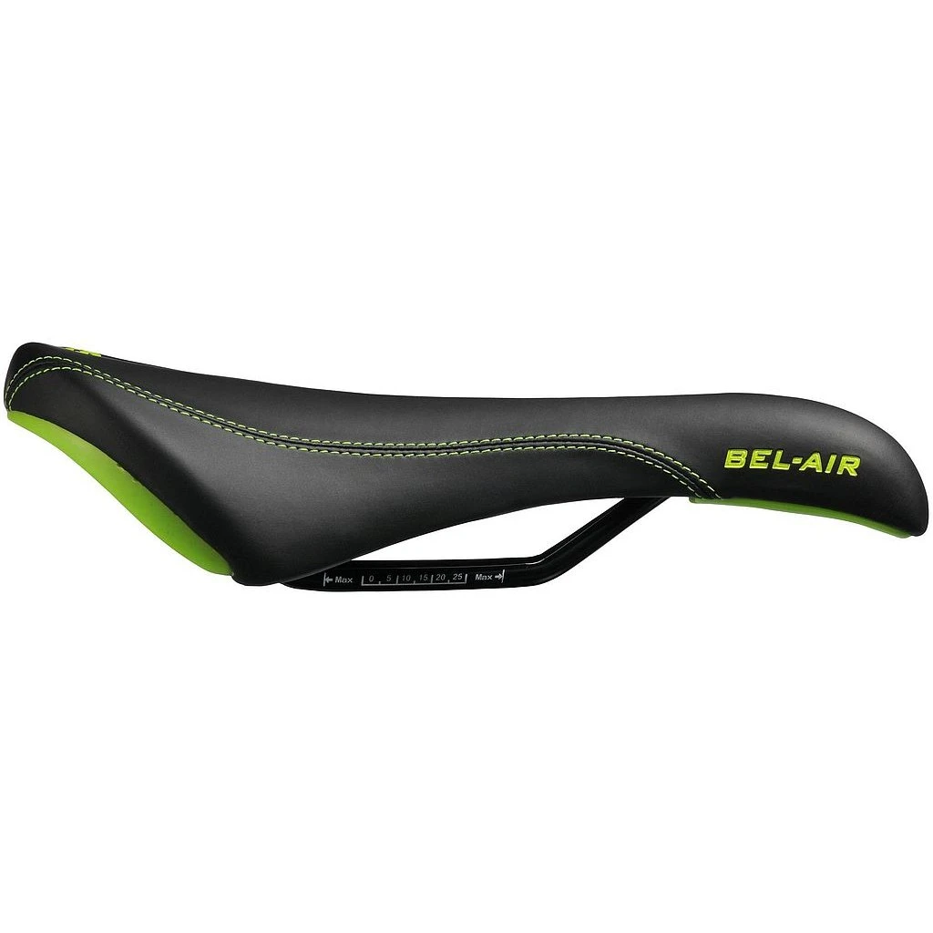 SDG Bel-Air RL Steel Saddle - Black/green 3 SDG Bel-Air RL Steel Saddle - Black/green