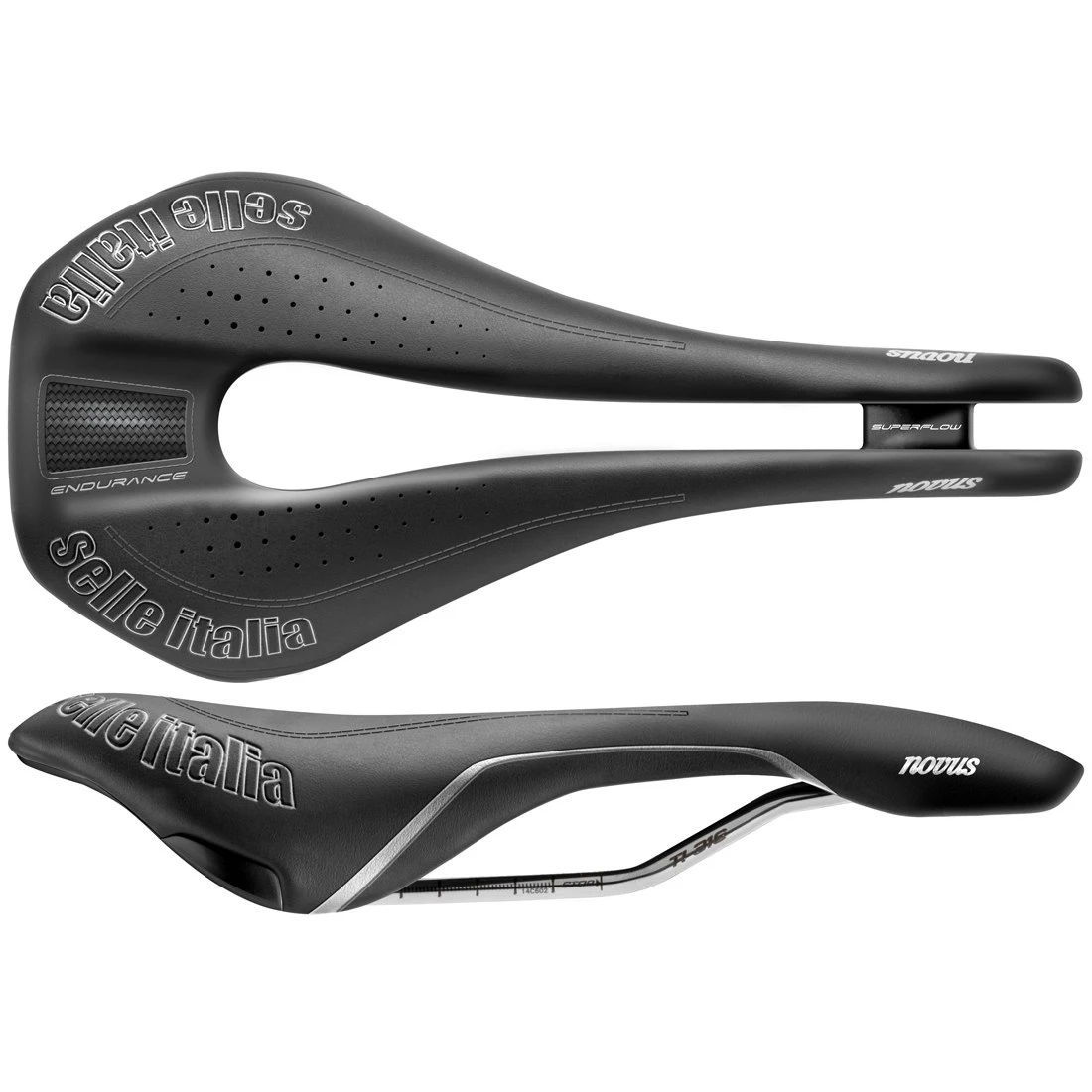 Selle Italia Novus Endurance Saddle - Superflow | TI 316 - S3 | Black 3 Selle Italia Novus Endurance Saddle - Superflow | TI 316 - S3 | Black