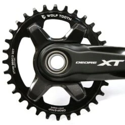 Wolf-tooth Wolf Tooth Elliptical - Single Chainring 96mm For Shimano XT M8000 / M8020 / SLX M7000 - Drop Stop - Black -ROCKSHOX Sales 206441 02 d 390808