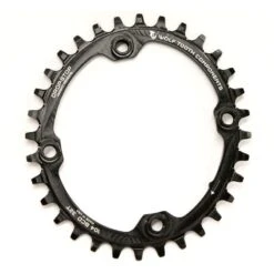 Wolf-tooth Wolf Tooth Elliptical - Single Chainring 104mm - Drop Stop - Black