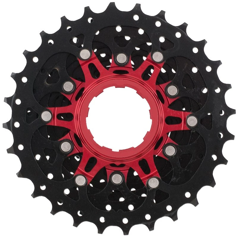 SunRace CSRX1 Cassette 11-speed - Black / Red 4 SunRace CSRX1 Cassette 11-speed - Black / Red - Image 2