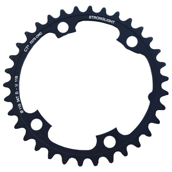 Stronglight Road Shifting CT2 E-Chainring - 4-Arm - 110mm - Shimano Dura Ace FC R9100 + Di2 - Black 4 Stronglight Road Shifting CT2 E-Chainring - 4-Arm - 110mm - Shimano Dura Ace FC R9100 + Di2 - Black - Image 2