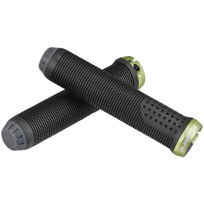 Spank Spike Grip 33 Lock On Grips - Black/green 3 Spank Spike Grip 33 Lock On Grips - Black/green