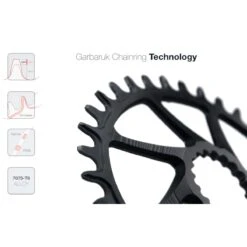 Garbaruk Melon Road/CX/Gravel Chainring - Direct Mount / Oval / Narrow-Wide - For SRAM GXP - Black -ROCKSHOX Sales 318336 04 d 661702