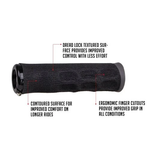 ODI F-1 Series Tinker Juarez Dread Lock-On V2.1 MTB Grips - Bright Red 6 ODI F-1 Series Tinker Juarez Dread Lock-On V2.1 MTB Grips - Bright Red - Image 4