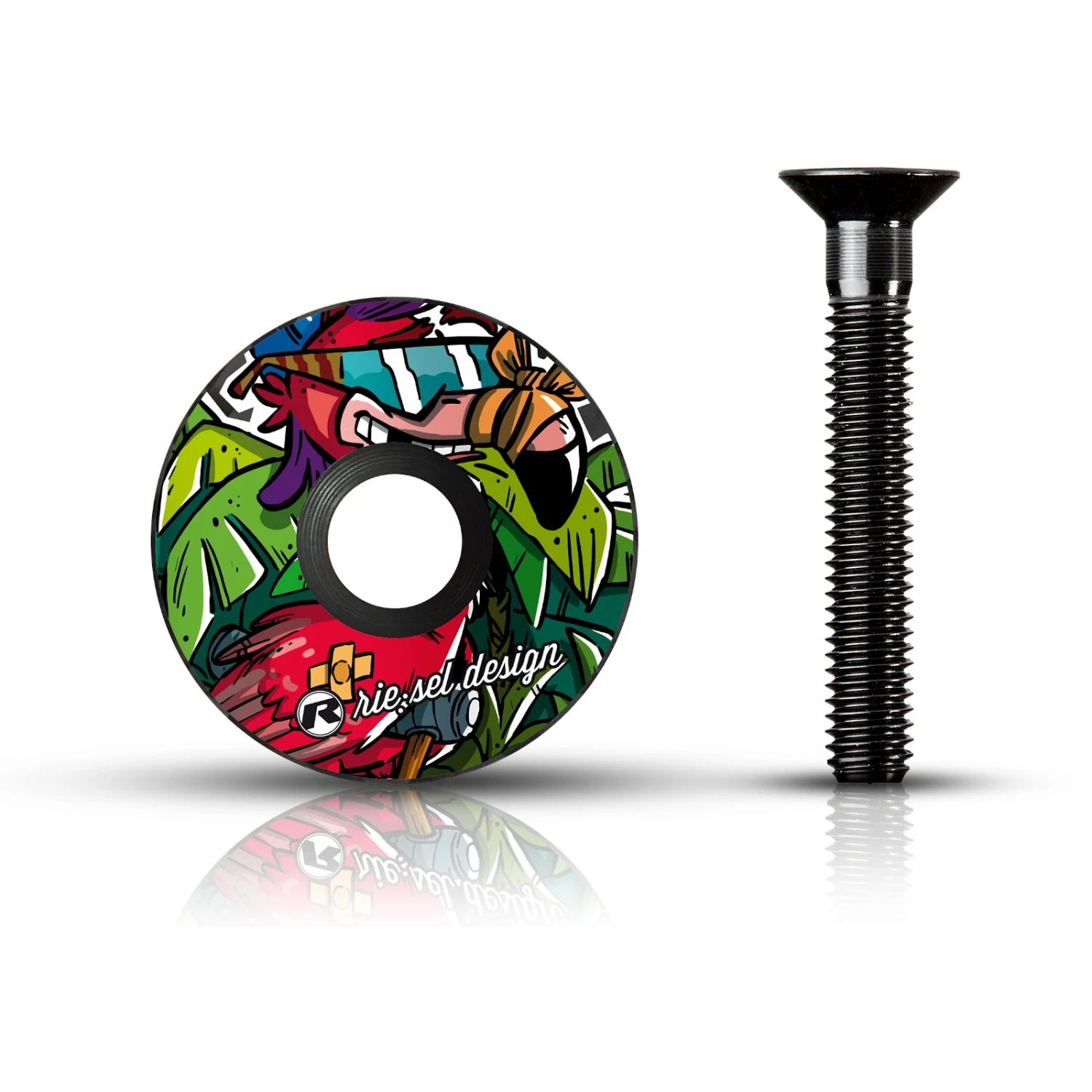 Rie:sel Design Stem:cap Carbon Ahead Cap - Flowmingo 3 Rie:sel Design Stem:cap Carbon Ahead Cap - Flowmingo