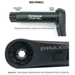 Praxis Works Cadet M30 Gen2 Crank -ROCKSHOX Sales 850009369710 praxis works kurbel girder carbon m30 gen2 ohne kettenblatt 165mm 03 973473