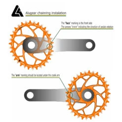 Alugear Narrow Wide Road Chainring - Oval - 110 BCD - 5-Bolt -ROCKSHOX Sales alugear chainring instalation 1109748 4