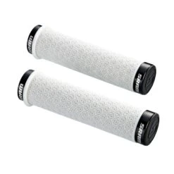 SRAM DH Silicone Locking Grips With Double Clamps & End Plugs - White