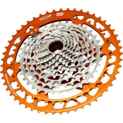 E-thirteen E*thirteen Helix Race Cassette | 12-Speed | 9-52 Teeth | SRAM XD/XDR - Orange