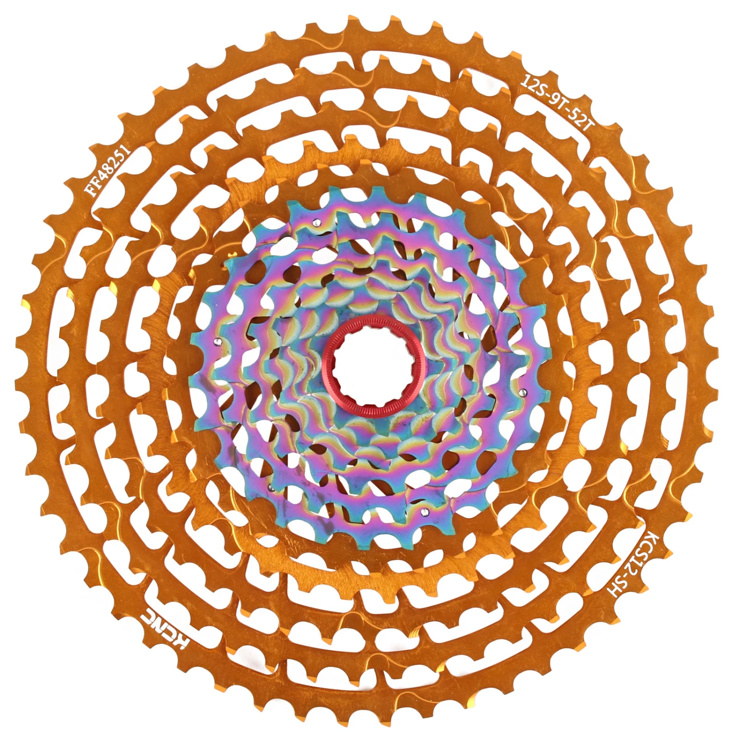 KCNC MTB Cassette 9-52T For SRAM 12-speed - Orange-gold 3 KCNC MTB Cassette 9-52T For SRAM 12-speed - Orange-gold