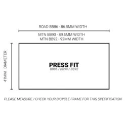 Praxis Works Road/MTB Bottom Bracket For M30 Thru Cranks On Pressfit BB86 / BB90 / BB92 - PF41-86.5/ 89.5/92-M30 -ROCKSHOX Sales pf41 frame spec 1 1024x569 1029265