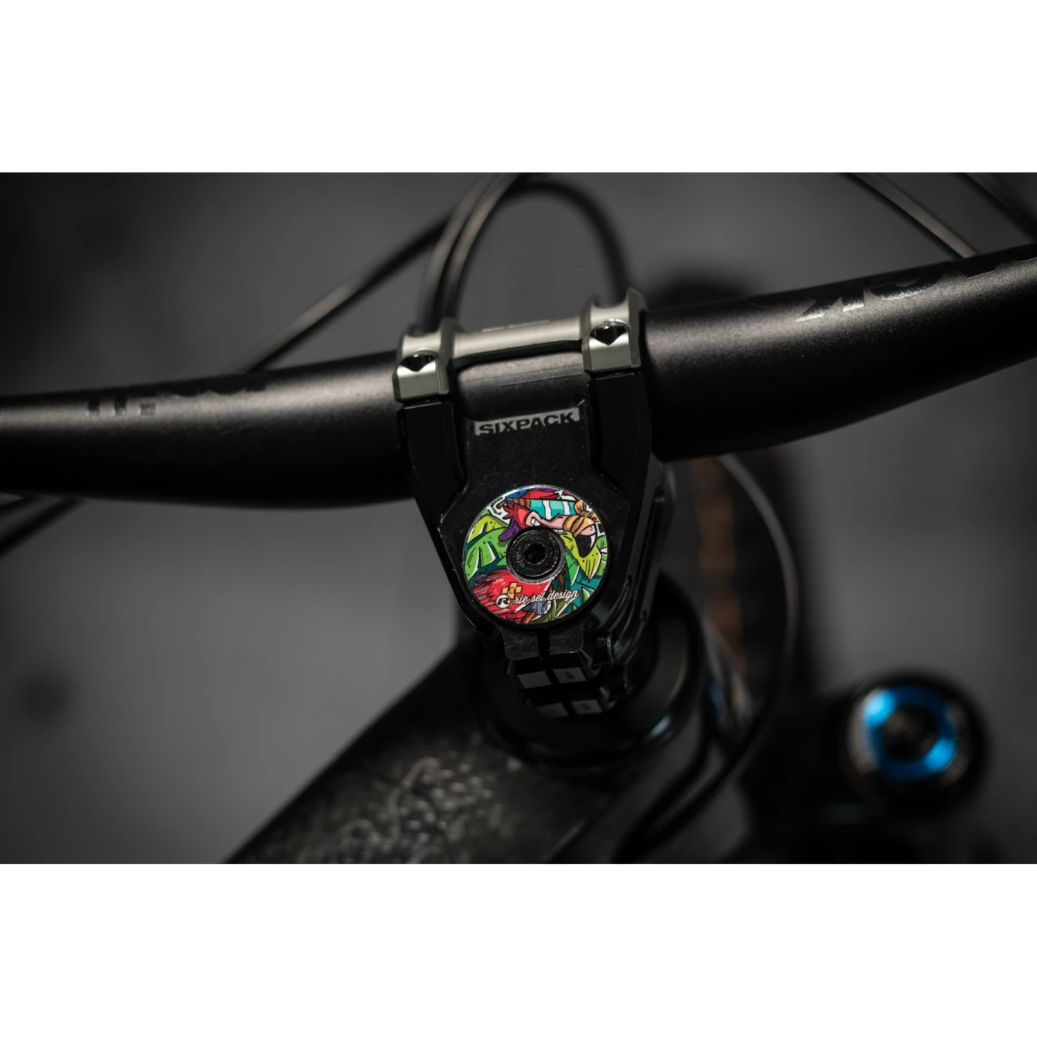 Rie:sel Design Stem:cap Carbon Ahead Cap - Flowmingo 4 Rie:sel Design Stem:cap Carbon Ahead Cap - Flowmingo - Image 2