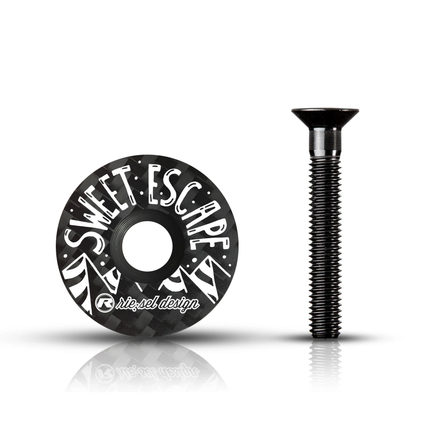 Rie:sel Design Stem:cap Carbon Ahead Cap - Vanlife 3 Rie:sel Design Stem:cap Carbon Ahead Cap - Vanlife