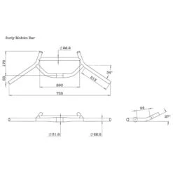 Surly Moloko - 31.8 MTB Handlebar - Black -ROCKSHOX Sales surly moloko bar geo 822953
