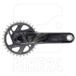 SRAM GX Carbon Eagle Boost 148 DUB Crankset - Direct Mount 32 T. X-Sync - 11/12-speed - Lunar Grey