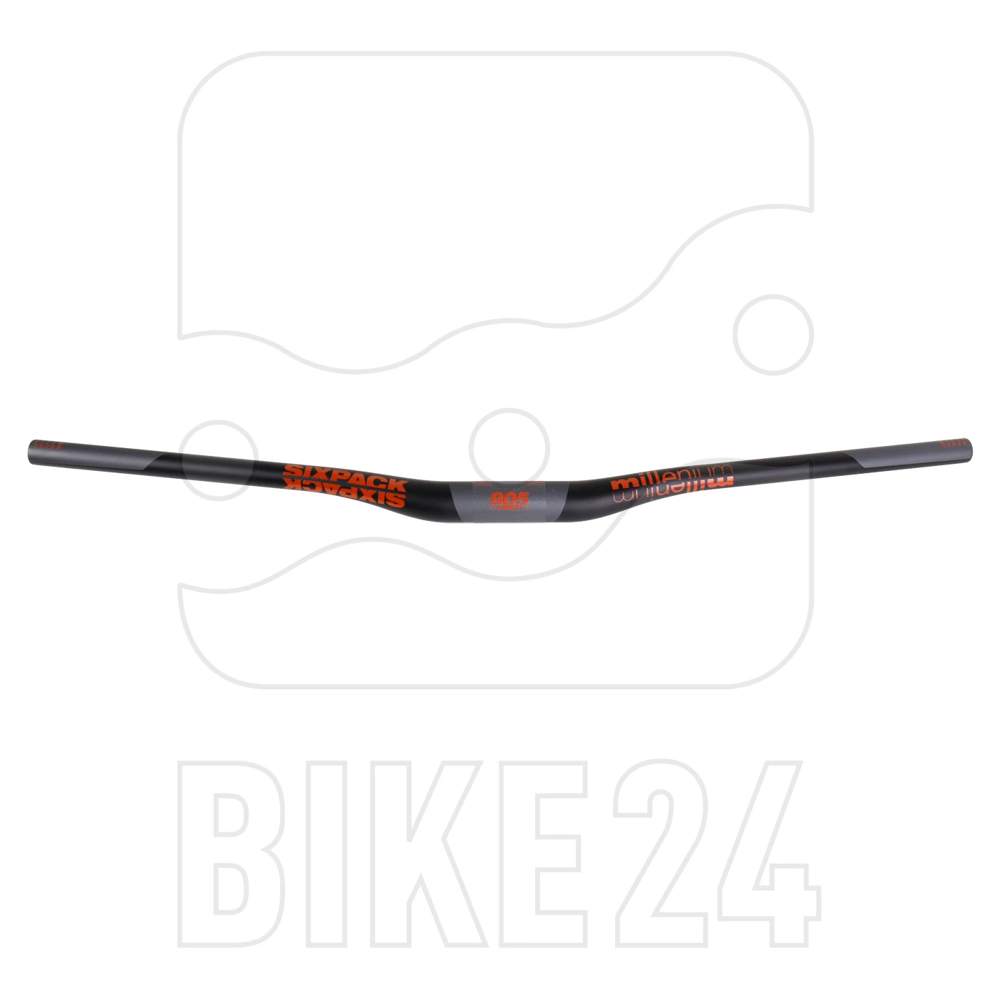 Sixpack Millenium805 35mm Carbon Riser MTB Handlebar - Black / Orange 4 Sixpack Millenium805 35mm Carbon Riser MTB Handlebar - Black / Orange - Image 2