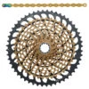SRAM XX1 Eagle Wear And Tear -Set With Chain And XG-1299 Cassette - 52 Teeth - Gold -ROCKSHOX Sales xx1 gold 52 851339