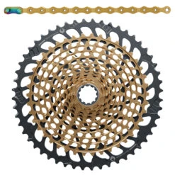 SRAM XX1 Eagle Wear And Tear -Set With Chain And XG-1299 Cassette - 52 Teeth - Gold