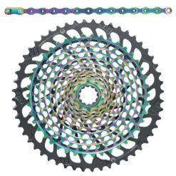 SRAM XX1 Eagle Wear And Tear -Set With Chain And XG-1299 Cassette - 52 Teeth - Rainbow