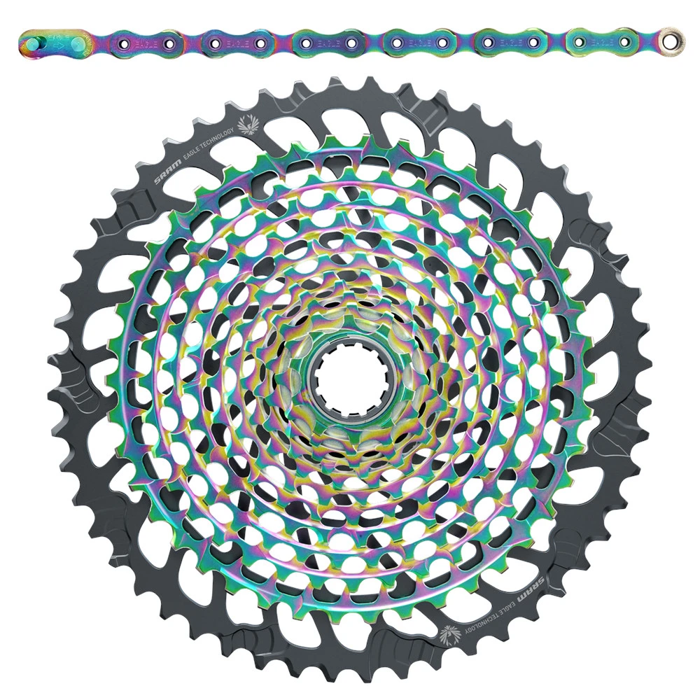 SRAM XX1 Eagle Wear And Tear -Set With Chain And XG-1299 Cassette - 52 Teeth - Rainbow 3 SRAM XX1 Eagle Wear And Tear -Set With Chain And XG-1299 Cassette - 52 Teeth - Rainbow